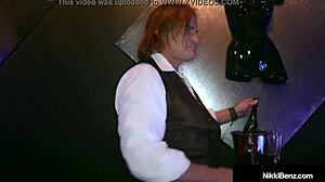 Nikki Benz Strips And Fucks In Intense Group Threesome