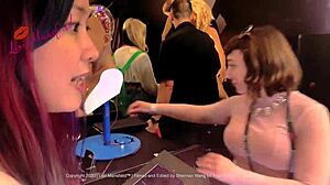 Lexi Mansfield walks the AVN Expo 2020 as the girl next door in lingerie.