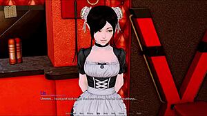 Harem hotel 45 game scene in the hotel room.