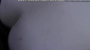 Tearing girlfriend's pantyhose to drill her outdoors