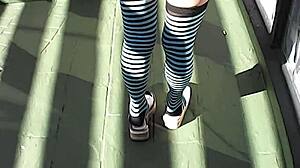 Outdoor Milf Pissing With Big Natural Tits And Crazy Lover