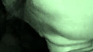 juicy milf jerks off lovers cock he cum on her big tits.