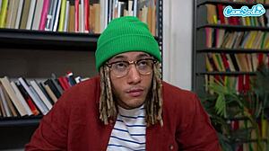 horny college girl fucks student in library