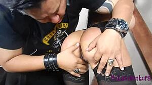 Beautiful Brazilian Babe Sucking My Hard Cock