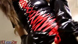 Wow! Classy Brit in Stockings Gets Spunked On After Oral!