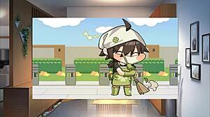 summer clover harem hentai game ep 6 the big blonde step sister rides my giant cock at night