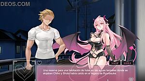 Hentai game twist with wife banging in front of husband at onsen.