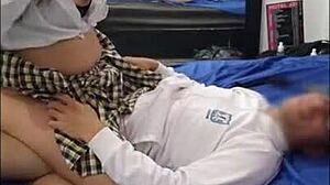 Student fucks professor for better grades, loving his athletic body.