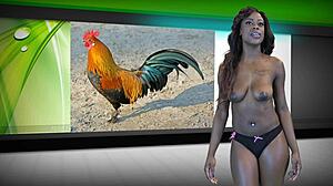 check out this brunette stripping naked with ripped clothes