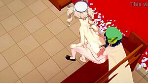 Barbara and venti have sex in a church in genshin impact hentai
