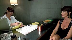 huge tits milf lesbian gets spanked in bondage domination