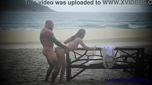 Real Amateur Couple Renews Vows with Public Beach Sex