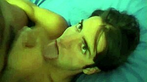 Gay dude intensely sucks boyfriend's hairy cock to orgasm