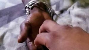 Ebony Milf Nybutterscotch Shows Hubby How Her New Black Toy Works In Close-Up Masturbation Squirting Session