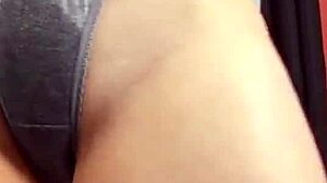 blonde girl wets her panties unexpectedly