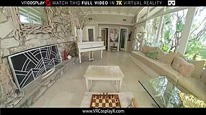 Beth Harmon plays fuck chess in VR with monster cock