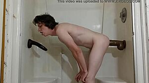 Taking Two Thick Black Dildos in Fuck Holes