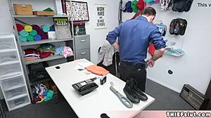 why did this redhead teen 18+ shoplifter get caught by the mall cop?