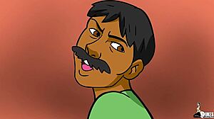 Pawg stripper in cartoon anime gets into trouble with ripped clothes