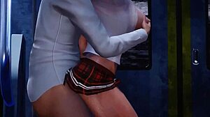 chun-li schoolgirl gets wild with a massive cock in 3d hentai action