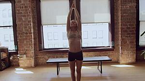 Petite Yoga Babe Trembles in Intense Orgasm