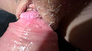 rubbing my stepsister's pussy with my cock, great handjob and cumshot