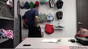 why did this redhead teen 18+ shoplifter get caught by the mall cop?