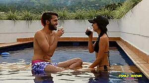 Dani Cardona and Camilo Brown Left Alone for Outdoor Cock Licking and Facial Cum