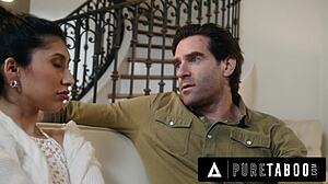 Delivery Guy Tricks Petite 18+ Penelope Woods into Losing Virginity