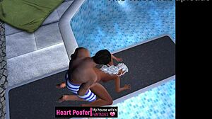 Exciting Adventure At The Public Swimming Pool Jumping Board With Friends