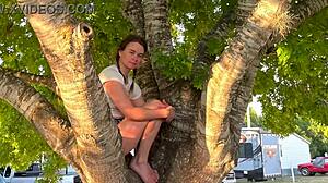 Businessman hires and cums in her eye