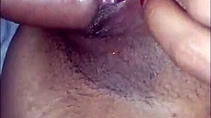 Skinny hot milf giving to her husband who came inside her shaved pussy! So intense and amateur!