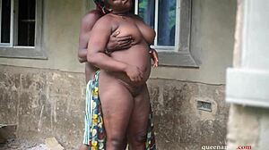 The BAD BOY fucks STEPMOM'S sweet vagina OUTDOOR