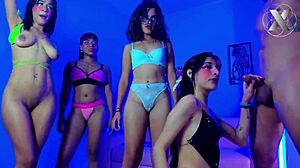 interracial party with deep blowjobs