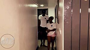 Big Booty Ebony Girl At Home Alone