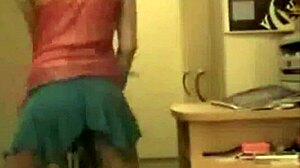 young blonde teen strips and rips clothes on webcam