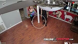 Karma Gets Her Cunt Stretched Out By Scary Bruno During Yoga Class