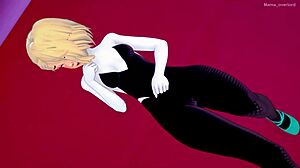 Spider gwen wants to fuck in her suit at the love hotel in the adult version