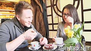 Wow, nerd gets wild oral and a ride!