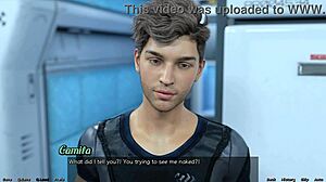 Red Haired Step Sister Bathes In Shower