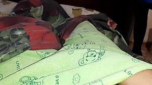 Classmate Masturbates Under Covers While Searching For Book