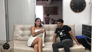 Horny Wife Fucks Husband's Best Friend With Huge Cock In Spanish