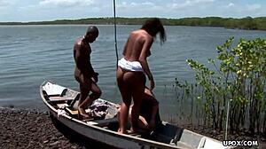 monaliza loves outdoor threesome with assfucking and riding