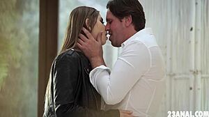 Brunette Neighbor Julia Red Gets Anally Done in Bareback Doggystyle