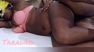 Huge cock fucks my black slut's pussy