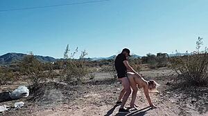 i fucked my blonde rough on desert roadside