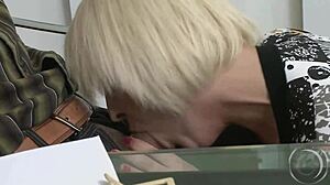 Antinia la rouge receives blowjob and facial cumshot.