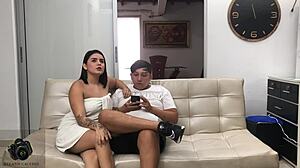 Horny Wife Fucks Husband's Best Friend With Huge Cock In Spanish