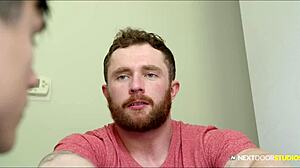 Muscular redhead's raw make-up sex heals all wounds. Bareback action seals the deal.