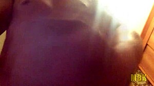 young girl masturbates with big cock alone at home